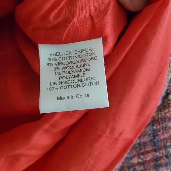 Tory Burch Teed Patern Blazer Wool Blend Size 8 - Picture 10 of 10